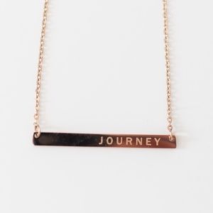 NWT "Journey" Bar Necklace in Rose Gold